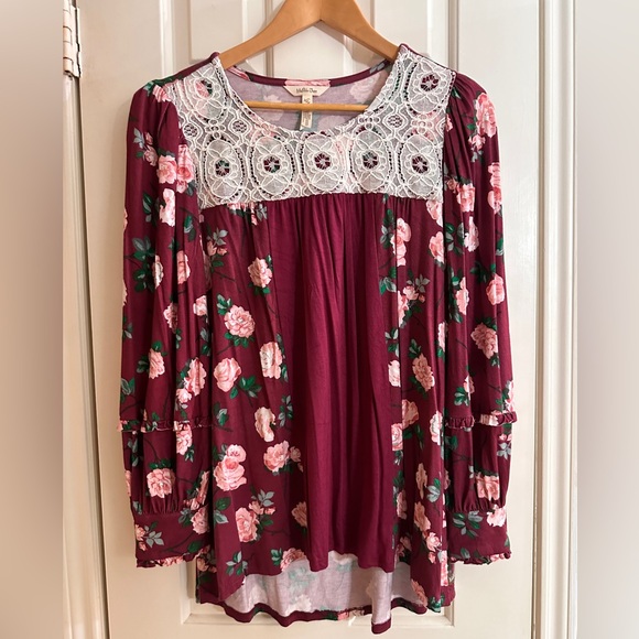 Matilda Jane - Floral Tunic Length Knit Top - Picture 1 of 6